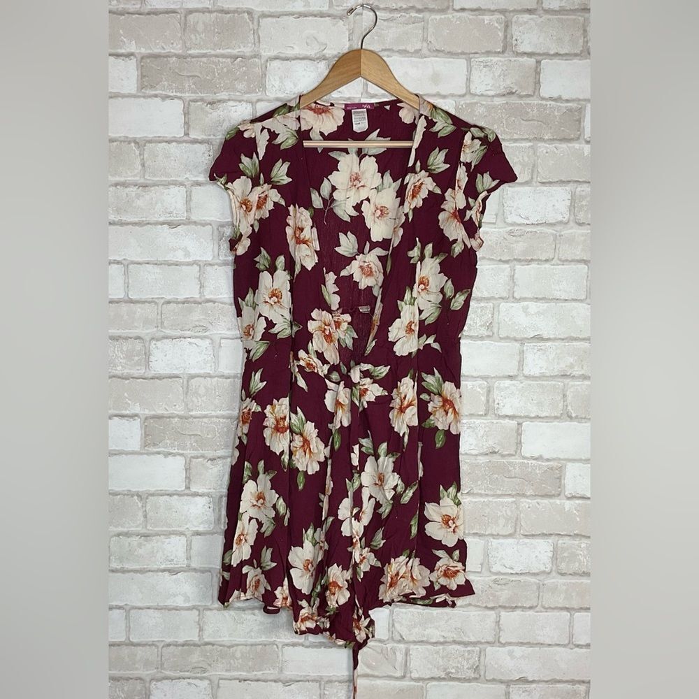 Ixia Floral Mini Wrap Dress Size L